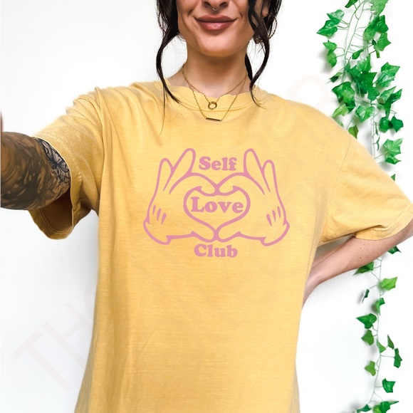 Comfort Colors Self Love Club Graphic Tee Shirt - Picture 2 of 10
